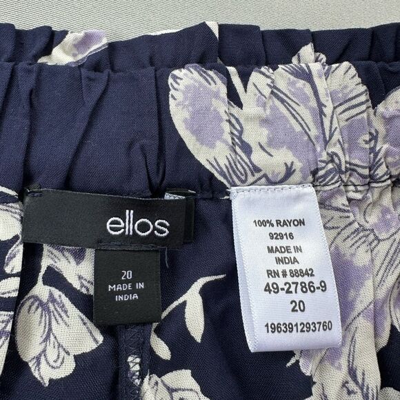 🎉5 for $45  🎉Ellos Ellos Plus Size Pull-on Paperbag Waist Skort Size 20 Blue - Picture 7 of 8